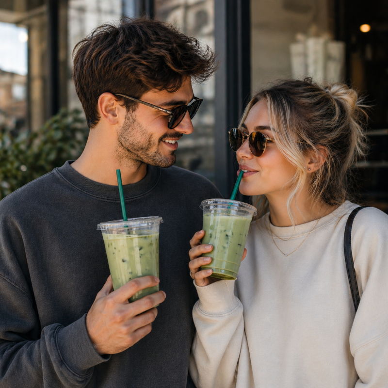 Clear Cup_durchsichtige Becher_Smoothie_Matcha_ProPacking