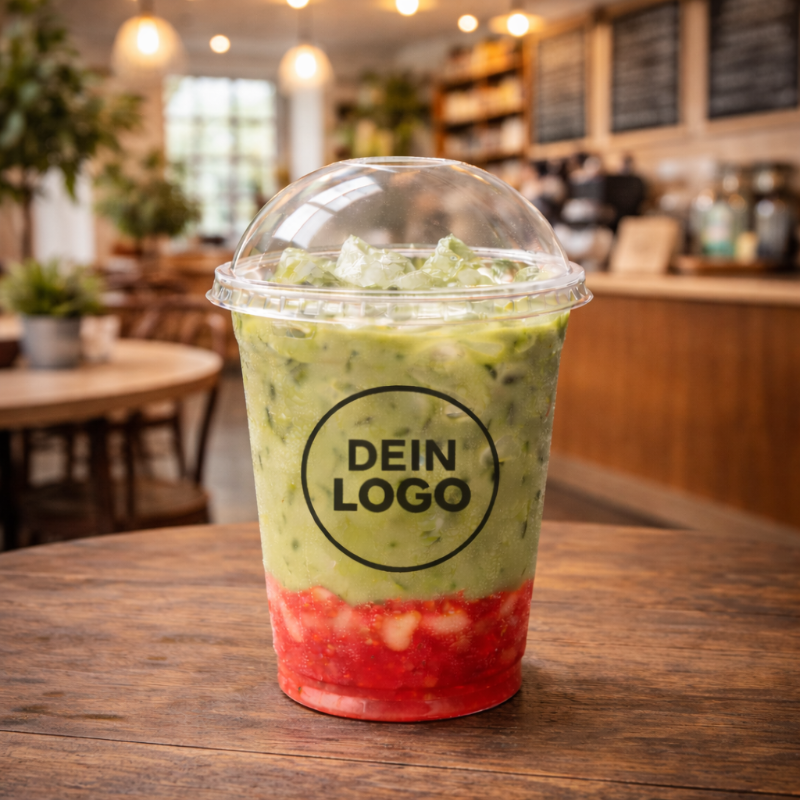 Dein Logo_Clear Cup bedrucken_Matcha Becher_Logo_ProPacking
