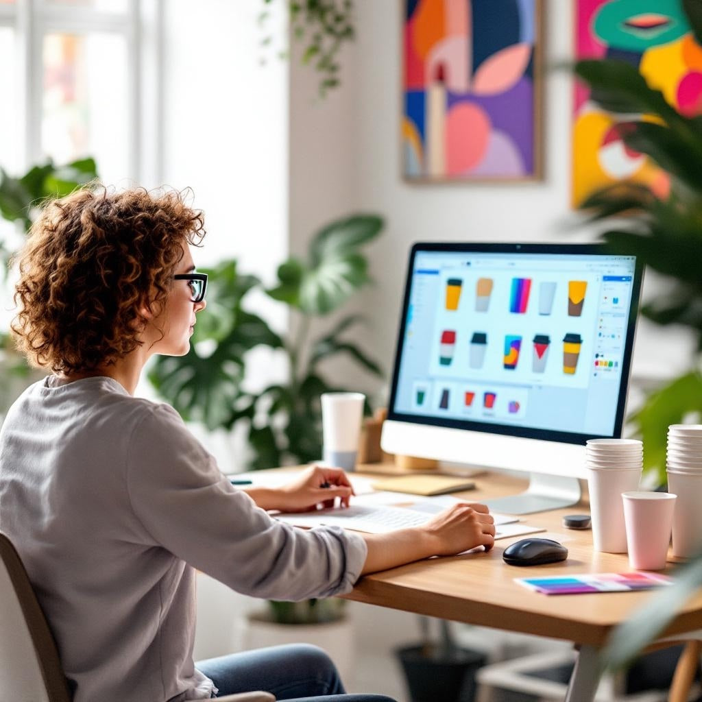 Grafik Design bei ProPacking_wir erstellen ein individuelles Design und Logo für deine to-go Becher