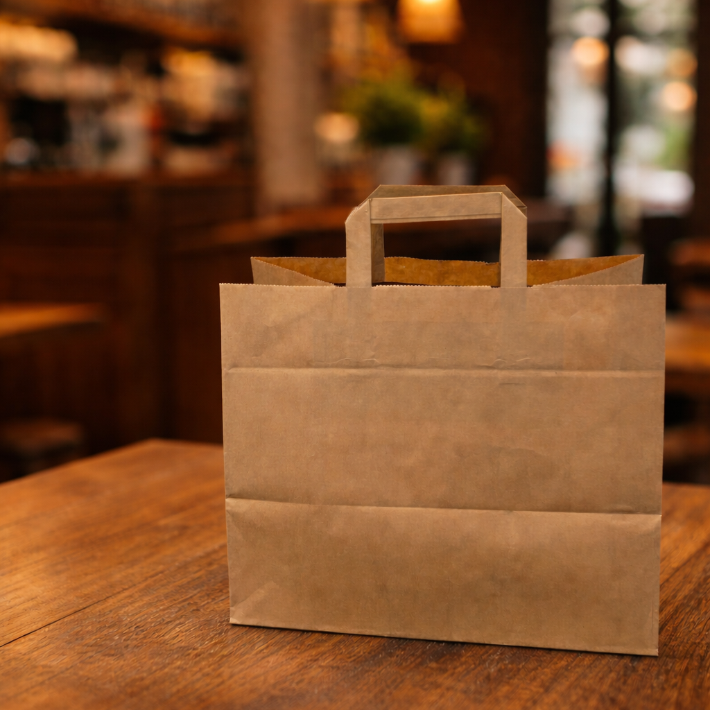 Papiertragetasche mit Flachgriff bei ProPacking