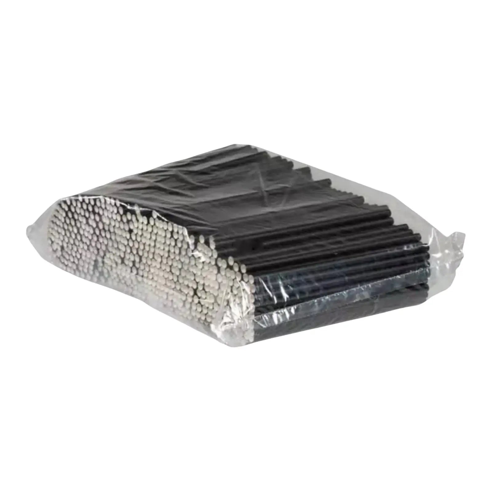 Trinkhalme 8 mm Ø, 20 cm lang – biologisch abbaubar, umweltfreundlich, nachhaltig und weichfest – ideal für Kaltgetränke in schwarz.