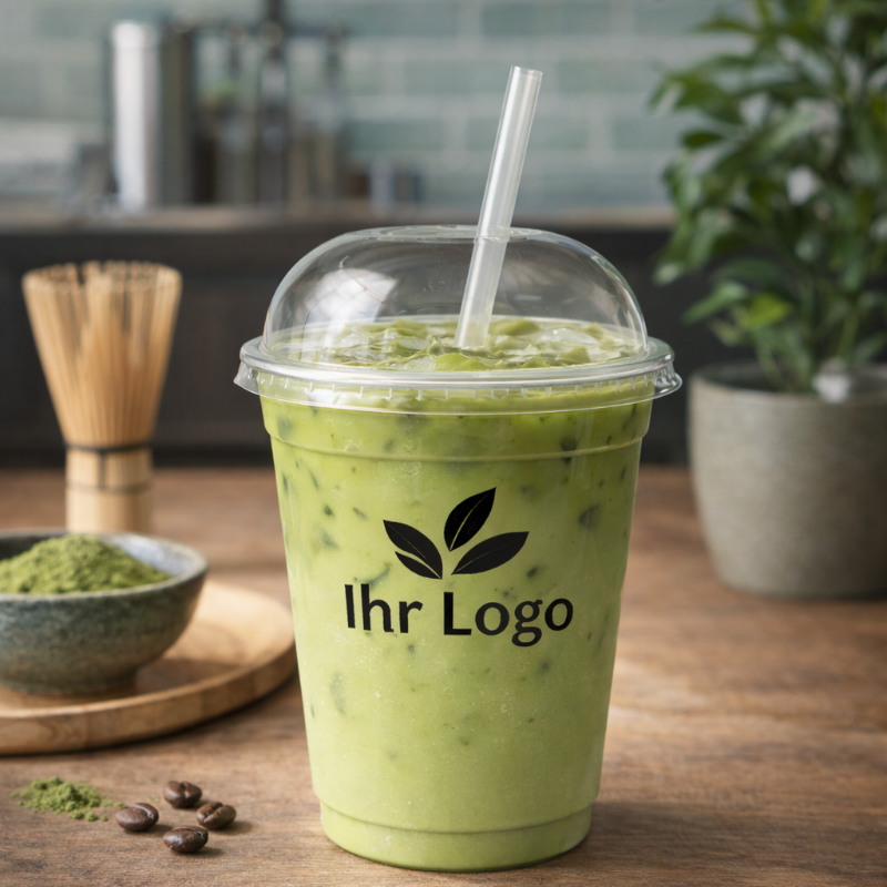 individueller Druck_Clear Cup_durchsichtiger Becher_Matcha Becher_ProPacking