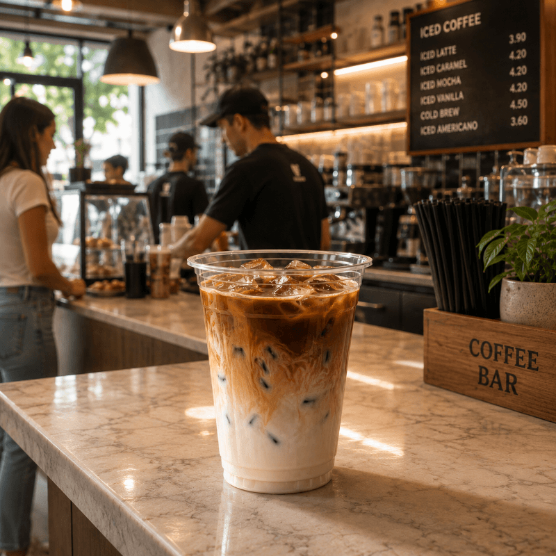 clear cup 400 ml als Iced Coffee Becher