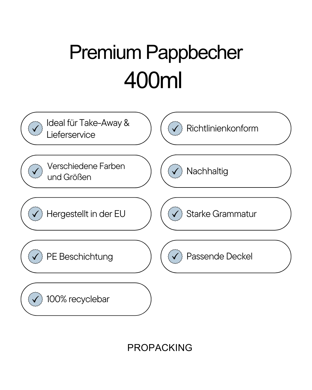 Premium Pappbecher 400ml