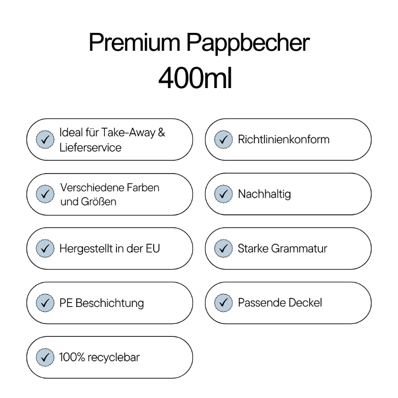 Premium paper cup 400ml 