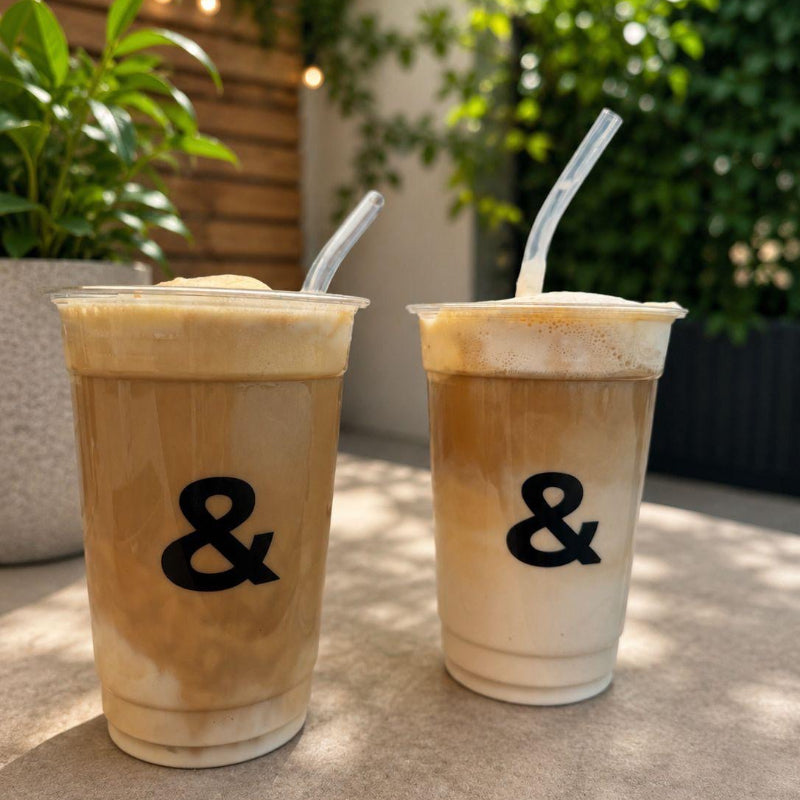 Clear Cup bedrucken mit Deinem Logo_Matcha_Eiskaffee_ProPacking