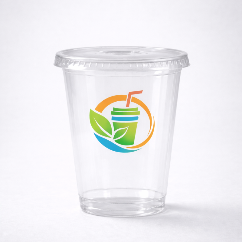 Clear Cup_bedruckt_Smoothie Becher_Matcha Becher_ProPacking