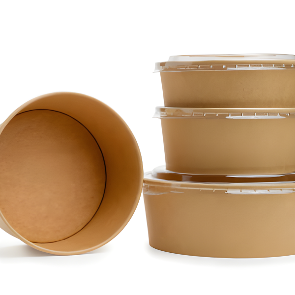 Kompostierbare Salatschalen im Großhandel von pro-packing.de – in verschiedenen Größen erhältlich, ideal für frische To-go-Gerichte und umweltfreundlichen Food-Service.