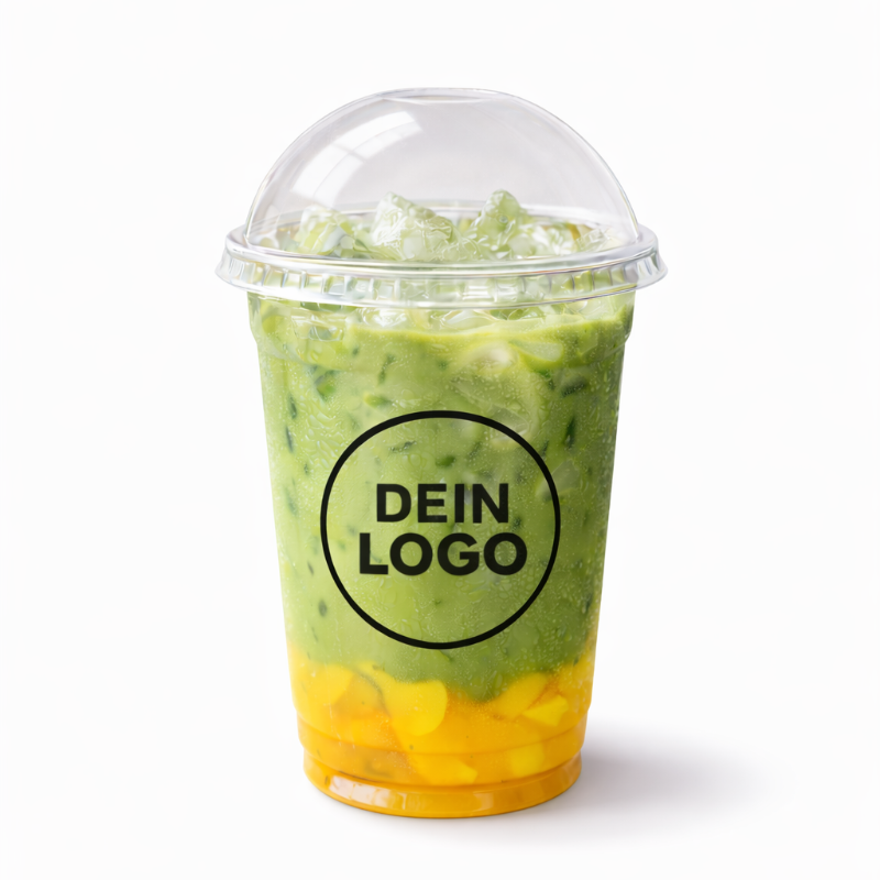 personalisiere deinen Clear Cup_Matcha Becher_Smoohie Becher_ProPacking